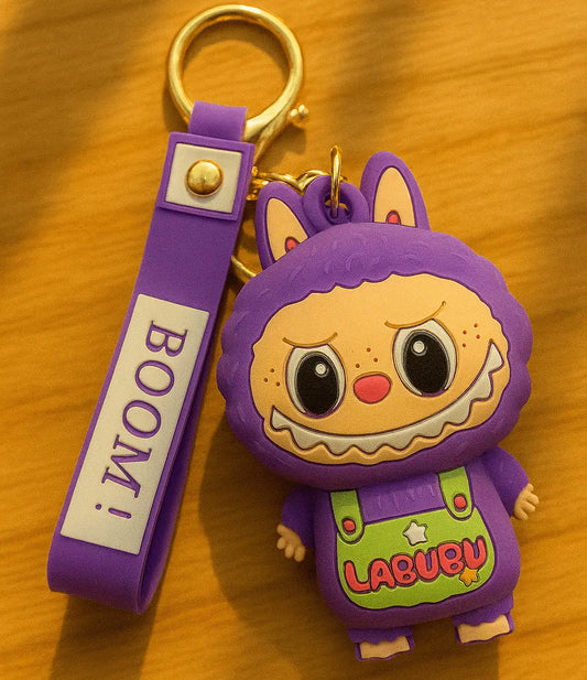 Labubu - Flocked Bunny Wrist-Strap Keychain (Original) - 07BM