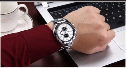 Men's Watch Business, Steel Belt Quartz Watch Best Product All Style - 07BM