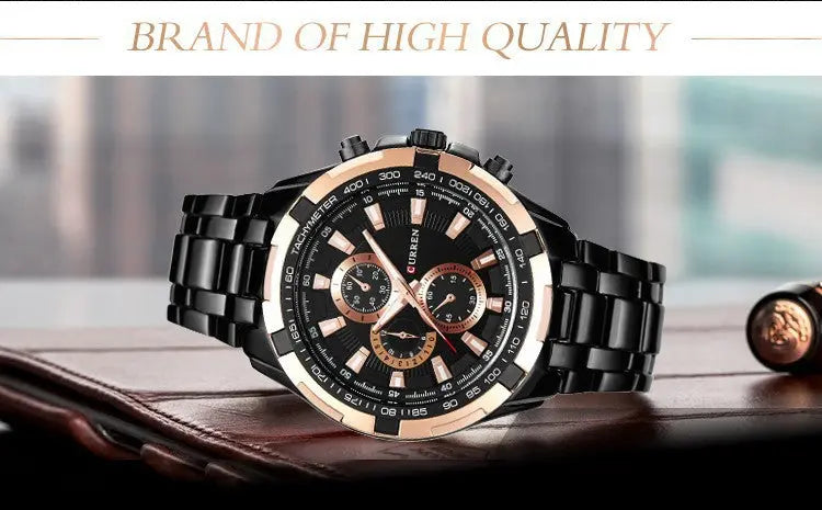 Men's Watch Business, Steel Belt Quartz Watch Best Product All Style - 07BM
