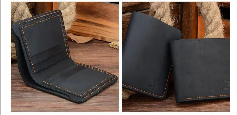 Business Fashion Men Retro Short Wallet - 07BM
