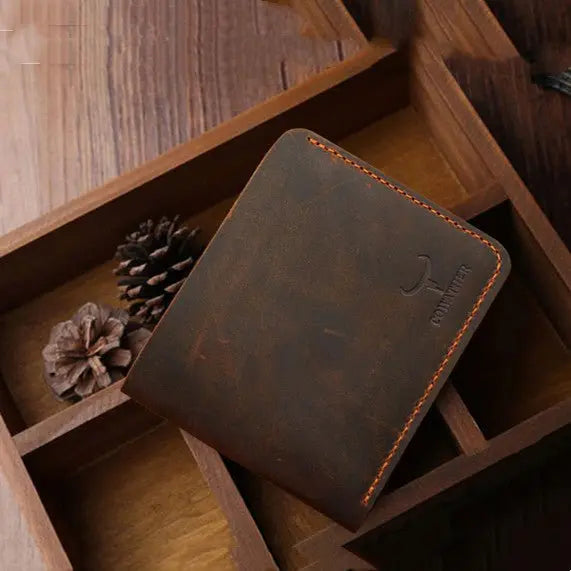 Business Fashion Men Retro Short Wallet - 07BM