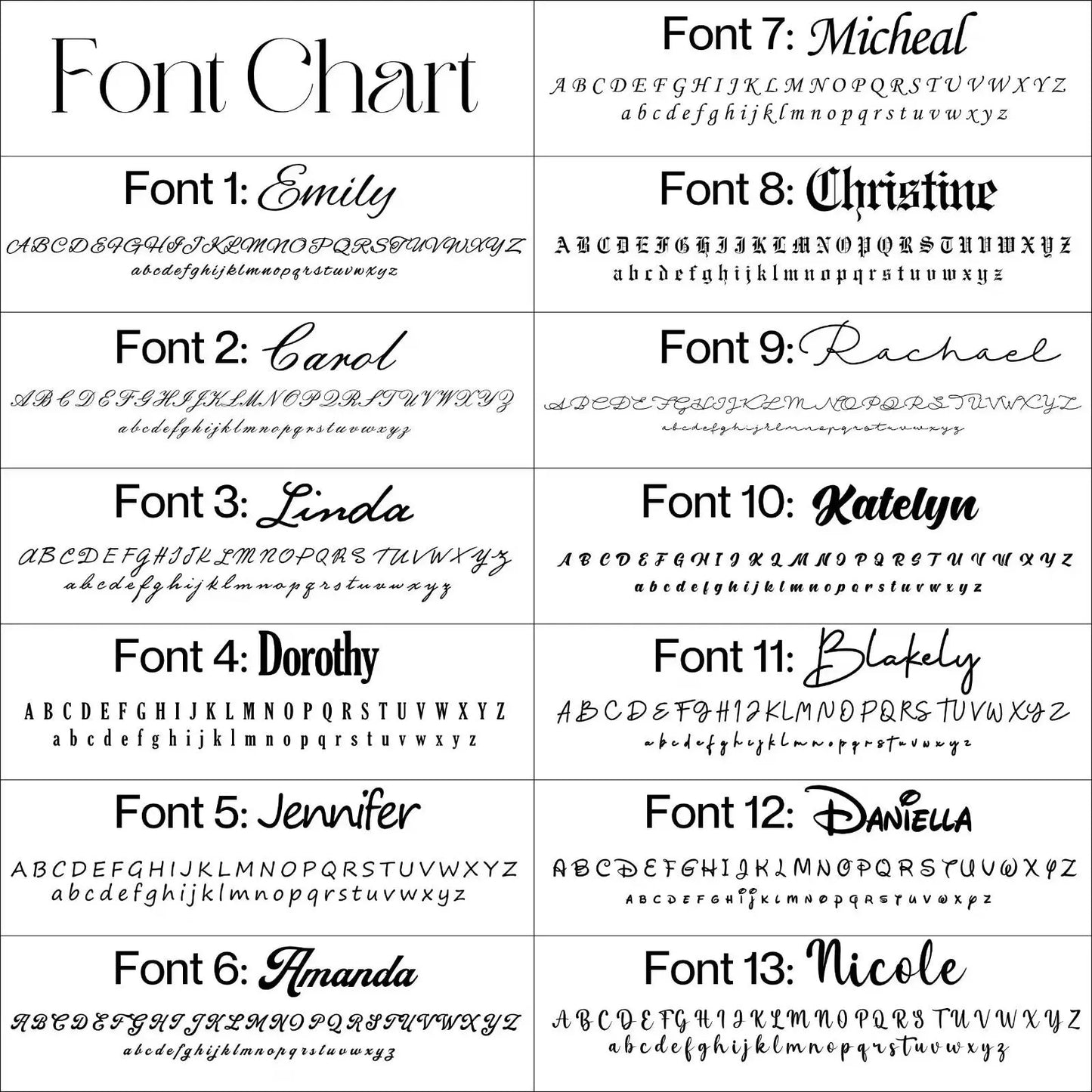 Necklace English Name Custom on Demand - 07BM