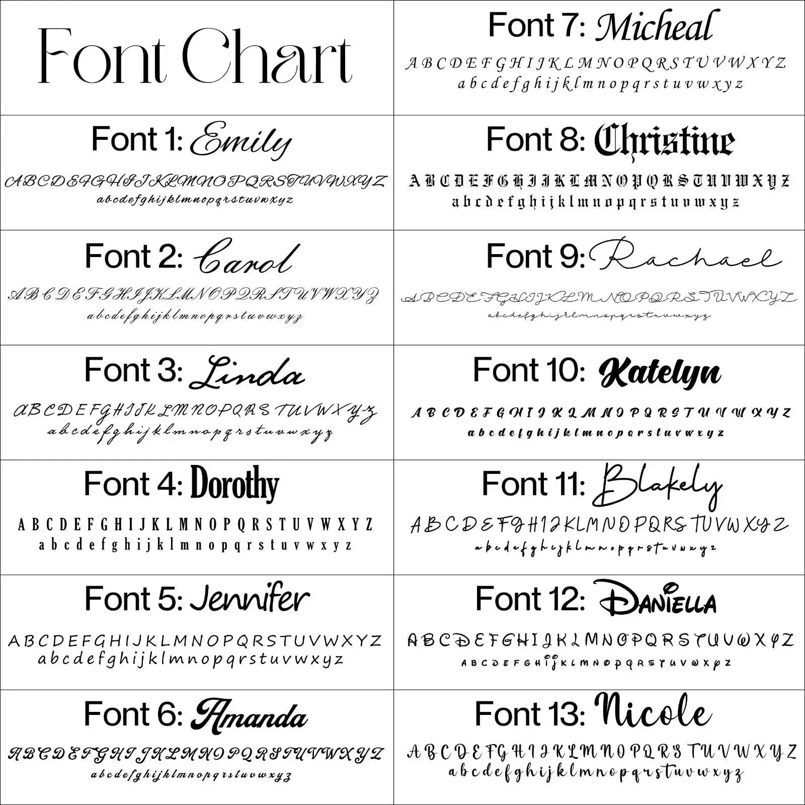 Necklace English Name Custom on Demand - 07BM