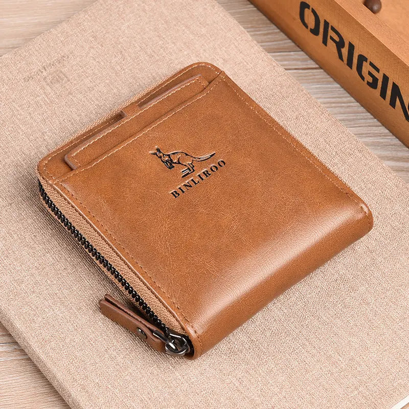 Men's Anti-theft Brush Portable Multifunctional Small Wallet (Original) - 07BM