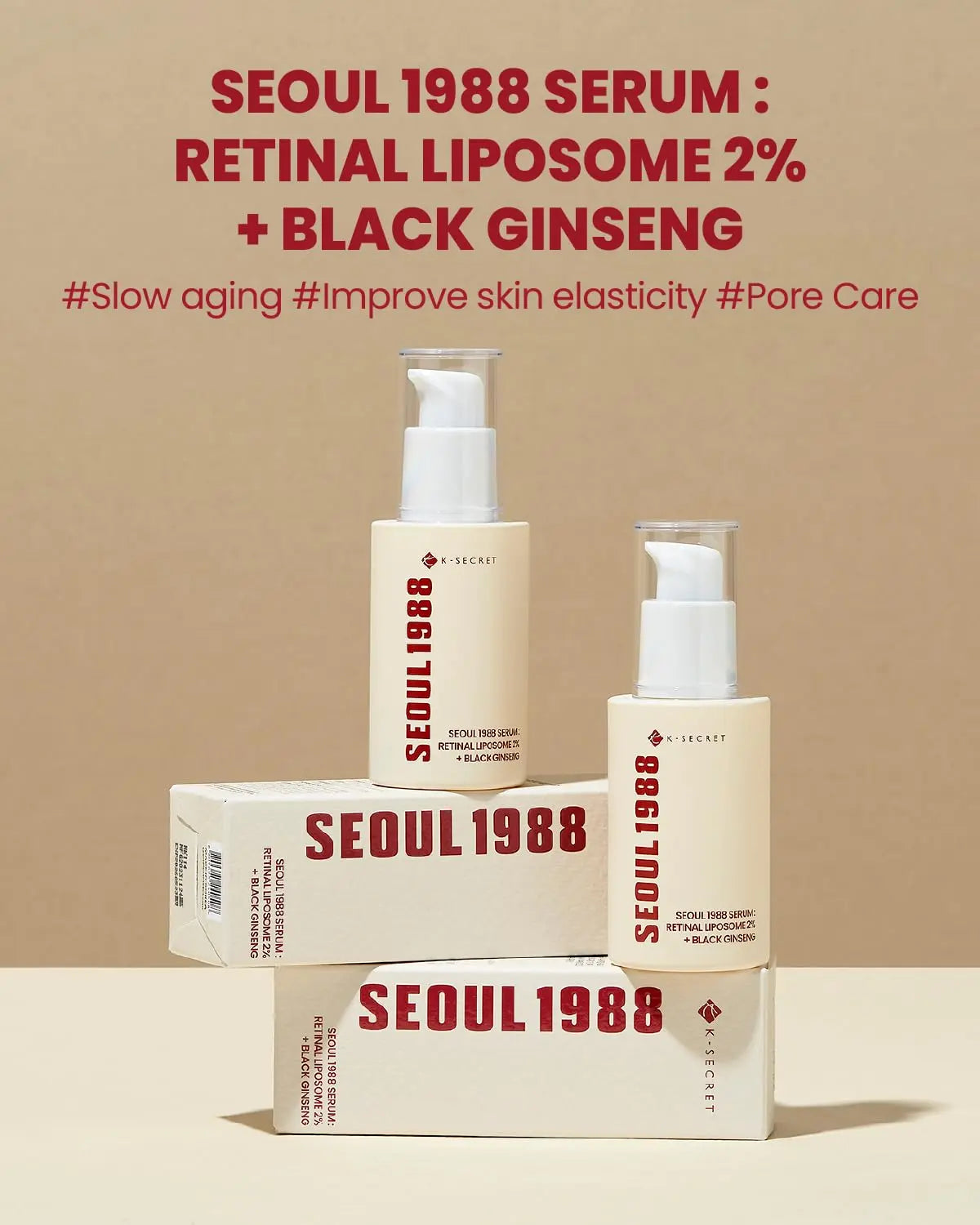 K‑SECRET - SEOUL 1988 Serum: Retinal Liposome 2% + Black Ginseng (Original) - 07BM