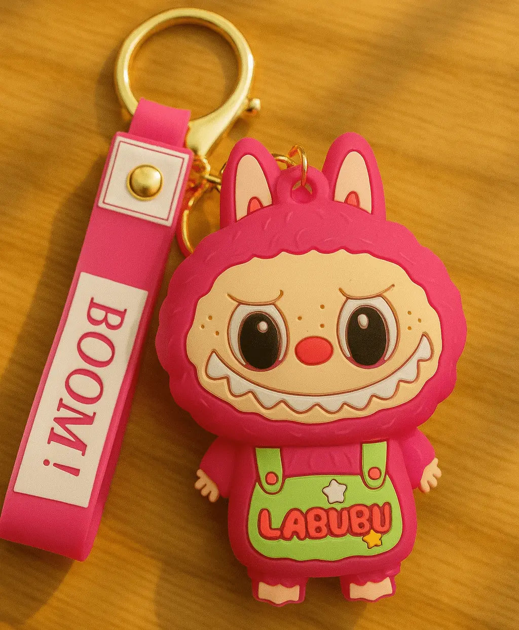 Labubu - Flocked Bunny Wrist-Strap Keychain (Original) - 07BM