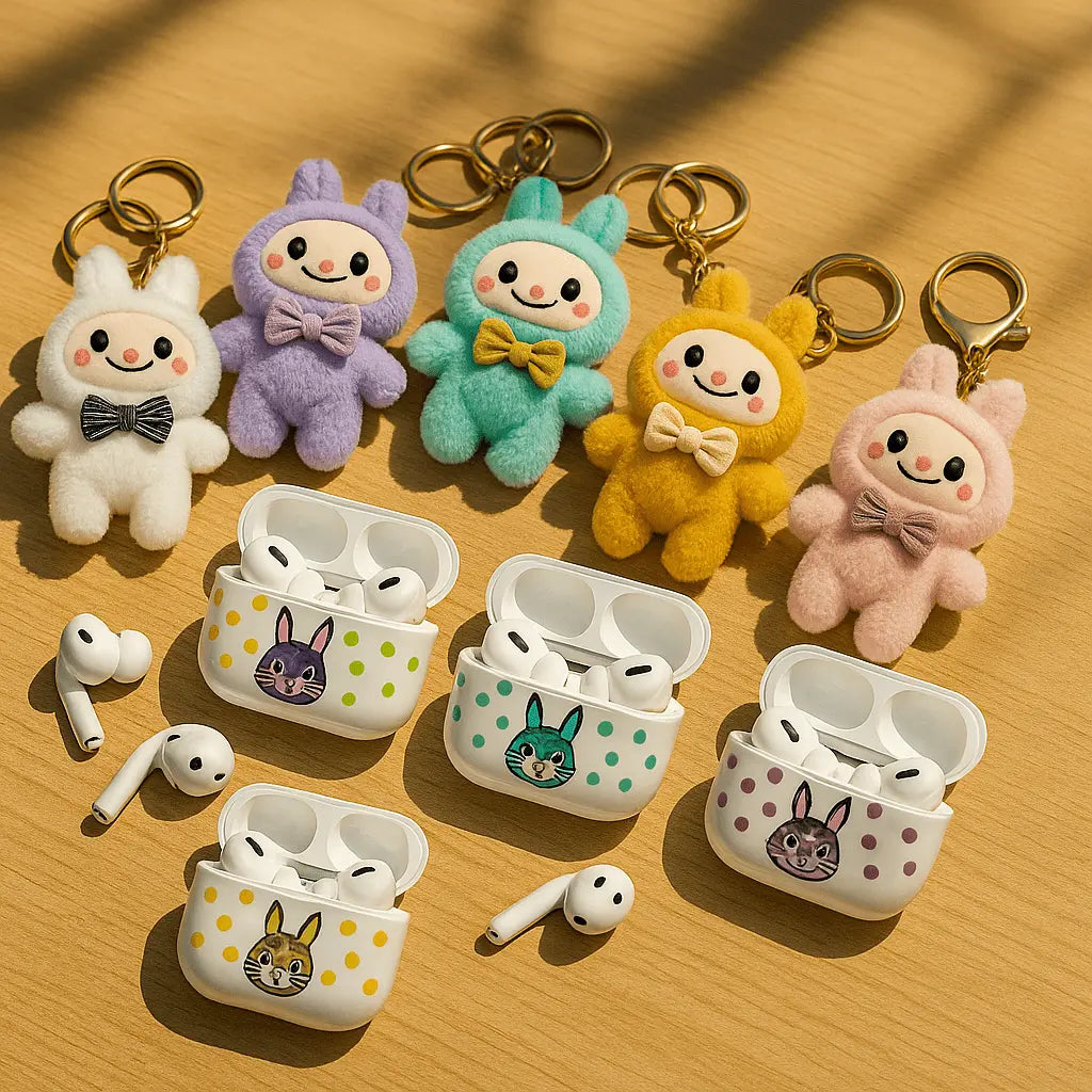 Labubu - Wireless Earbuds with Plush Keychain Set (Original) - 07BM
