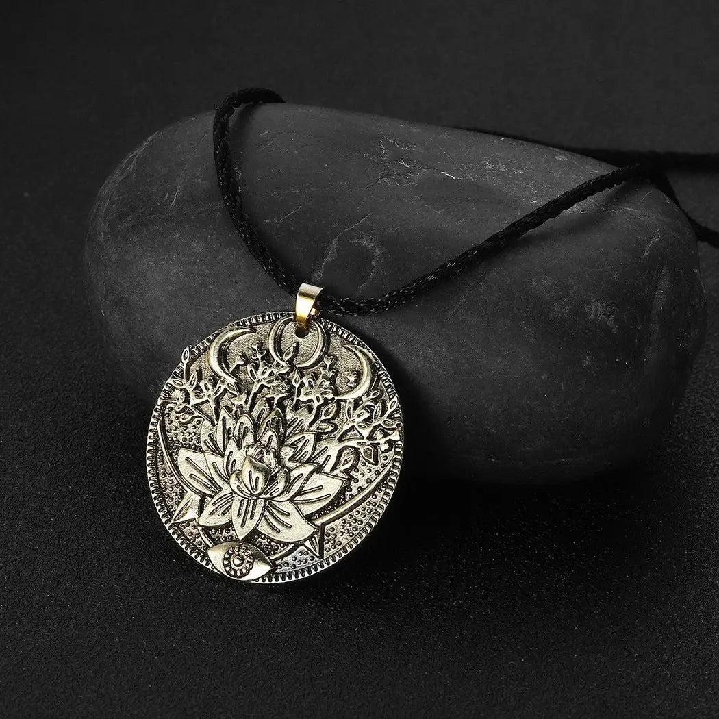 Lotus Pendant Necklace For Men - 07BM