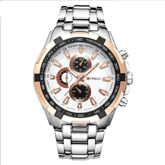 Men's Watch Business, Steel Belt Quartz Watch Best Product All Style - 07BM