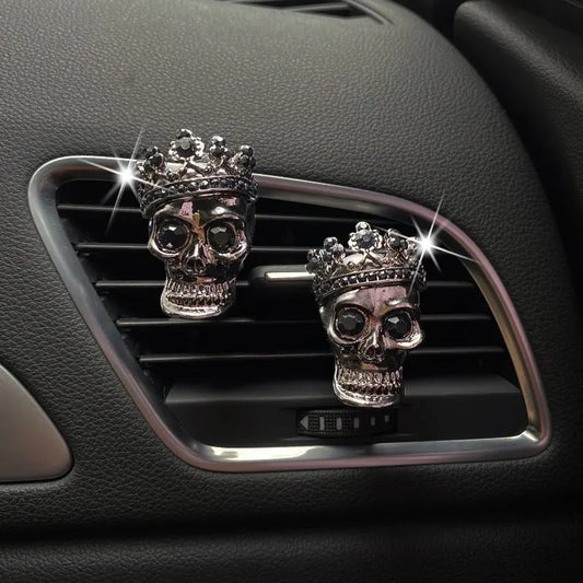 Retro Metal Skull Car Vent Perfume - 07BM