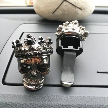Retro Metal Skull Car Vent Perfume - 07BM