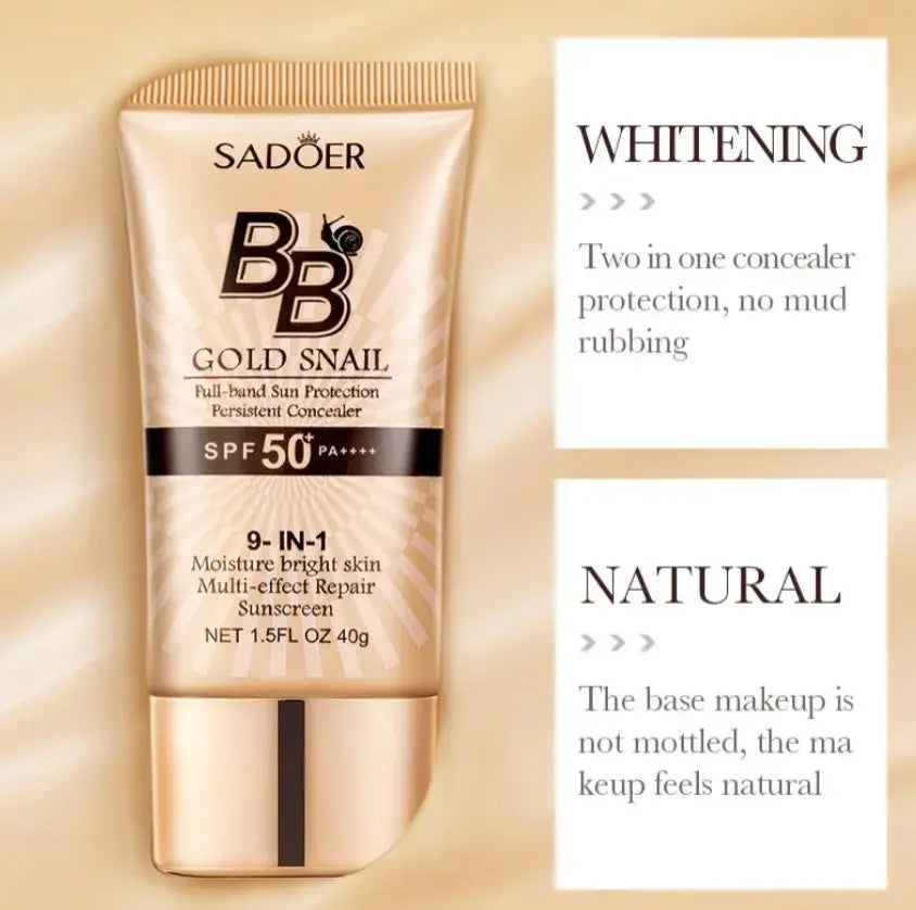 BB Gold Snail Cream with SPF 50, 9 in 1 BB Cream (Original) - 07BM